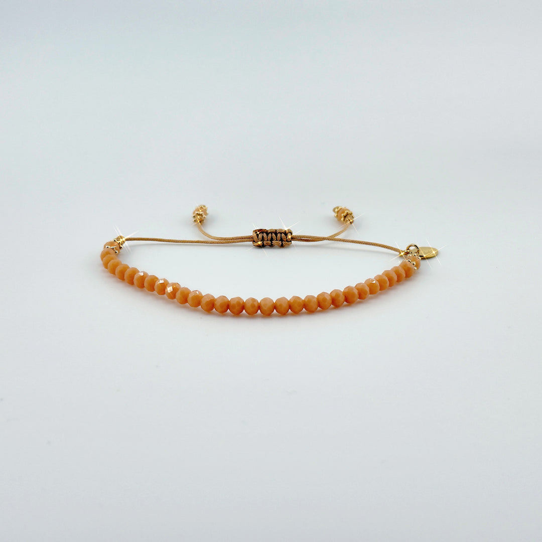Friendship Crystal Peach Fruit Bracelet