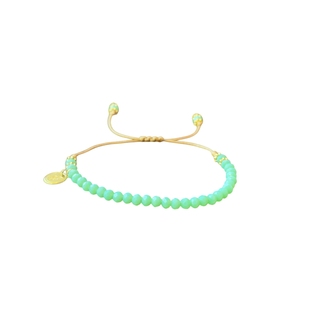 Friendship Crystal Gum Green Bracelet
