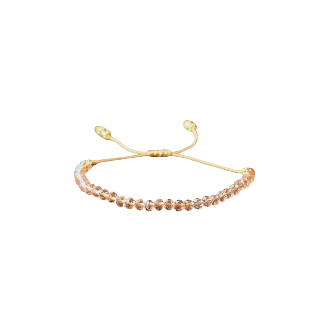 Friendship Crystal Light Clear Pink Bracelet