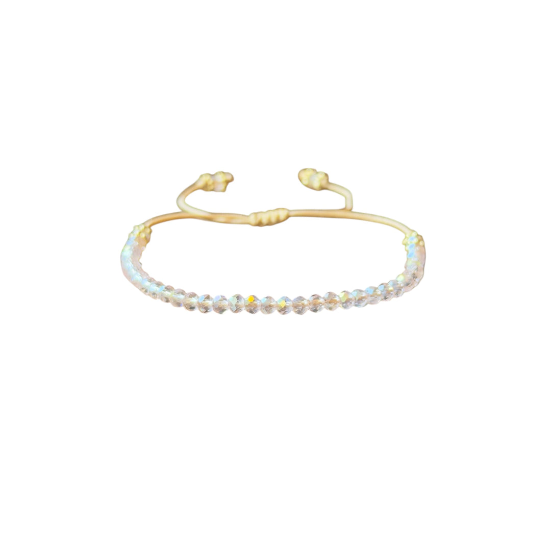 Friendship Clear Hot Pink Crystal Bracelet