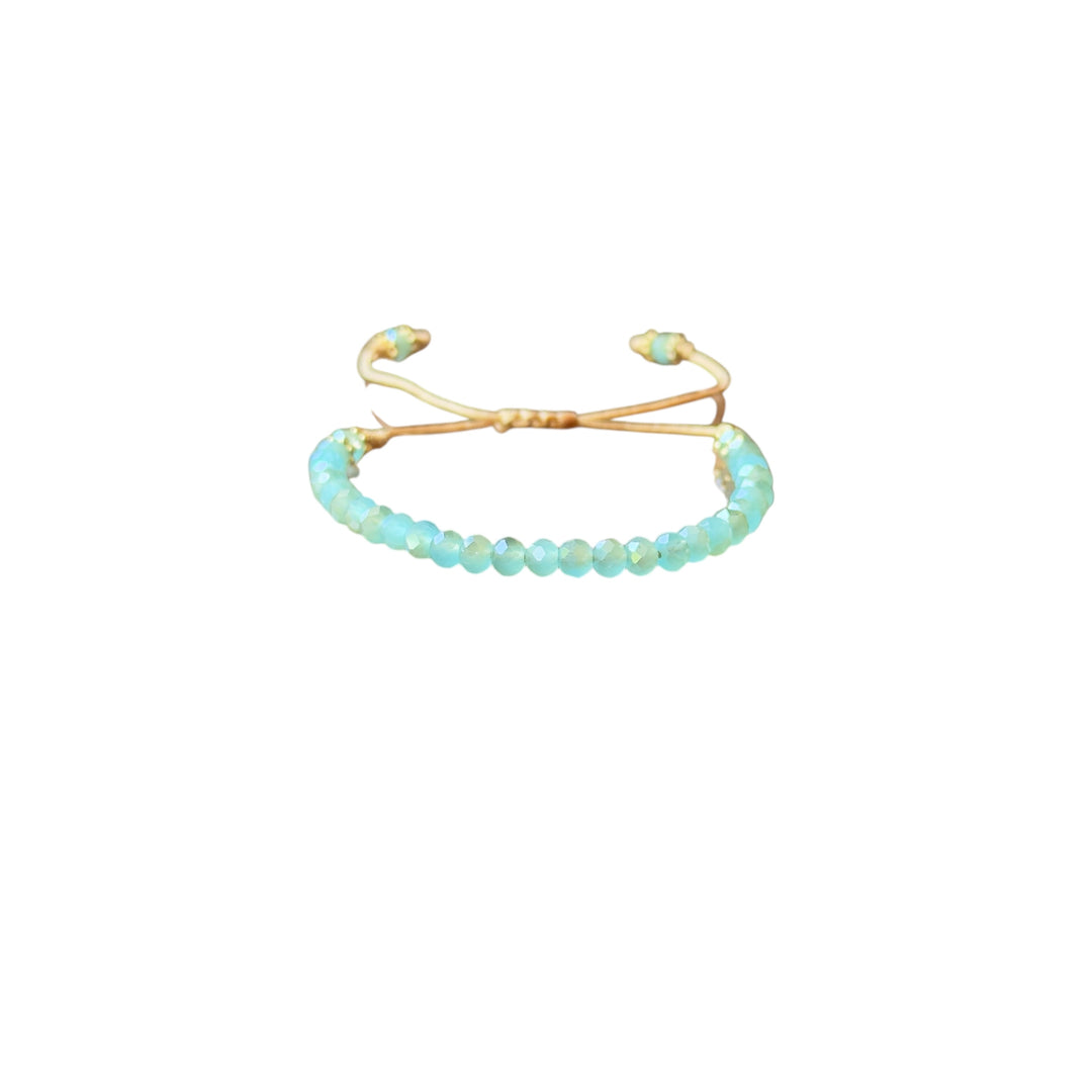 Friendship Dusty Transparent Blue Crystal Bracelet