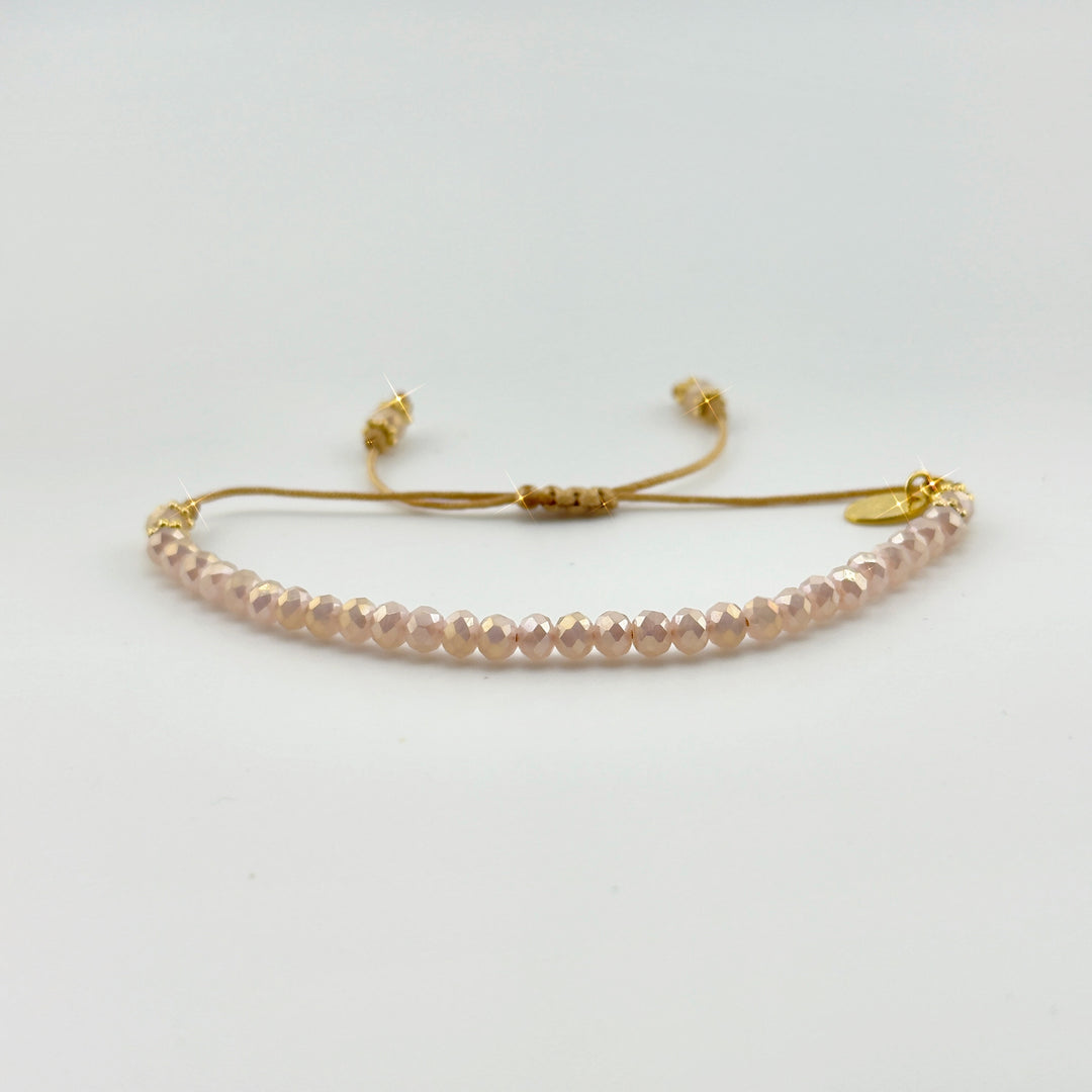 Friendship Dusty Pink Crystal Bracelet