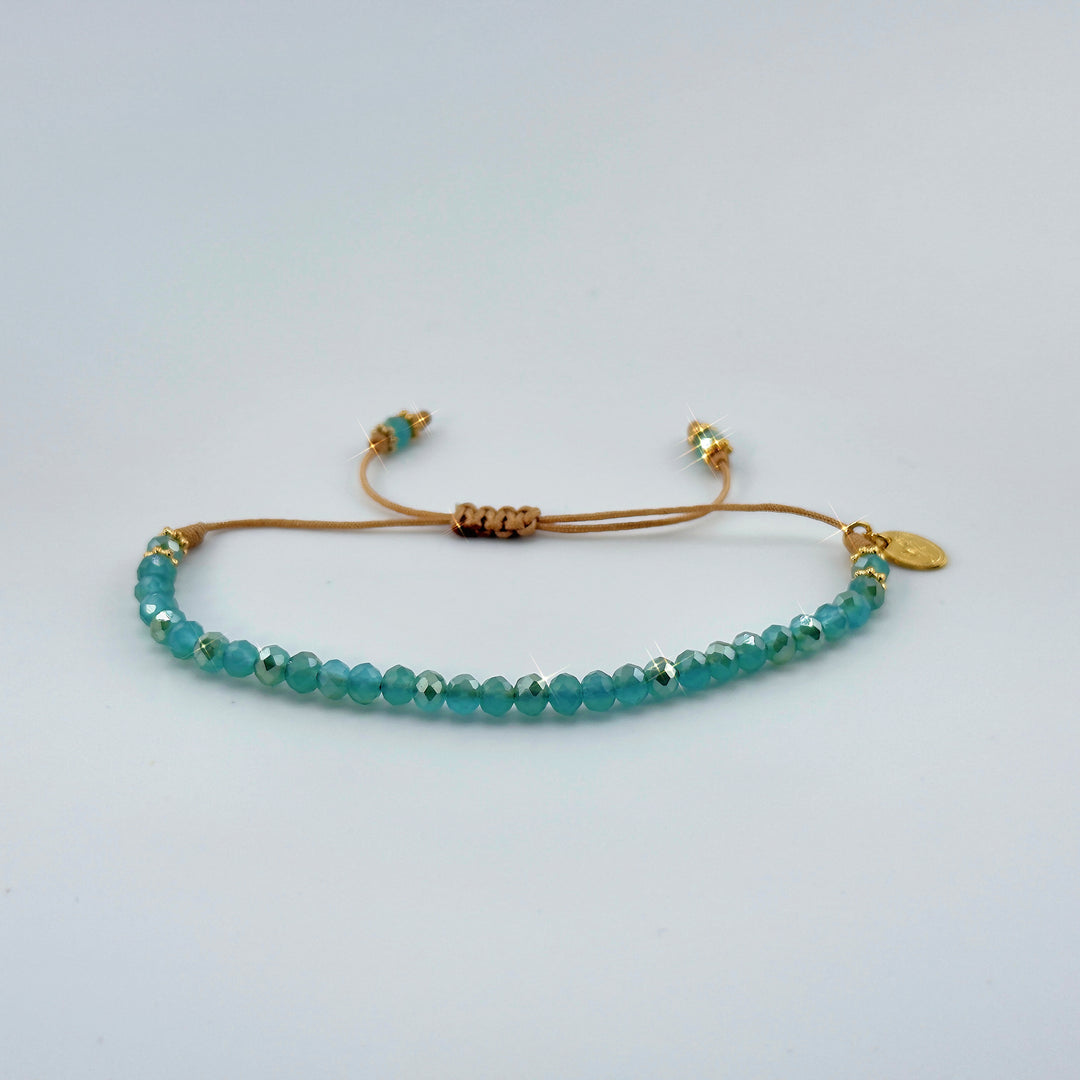 Friendship Dusty Transparent Blue Crystal Bracelet