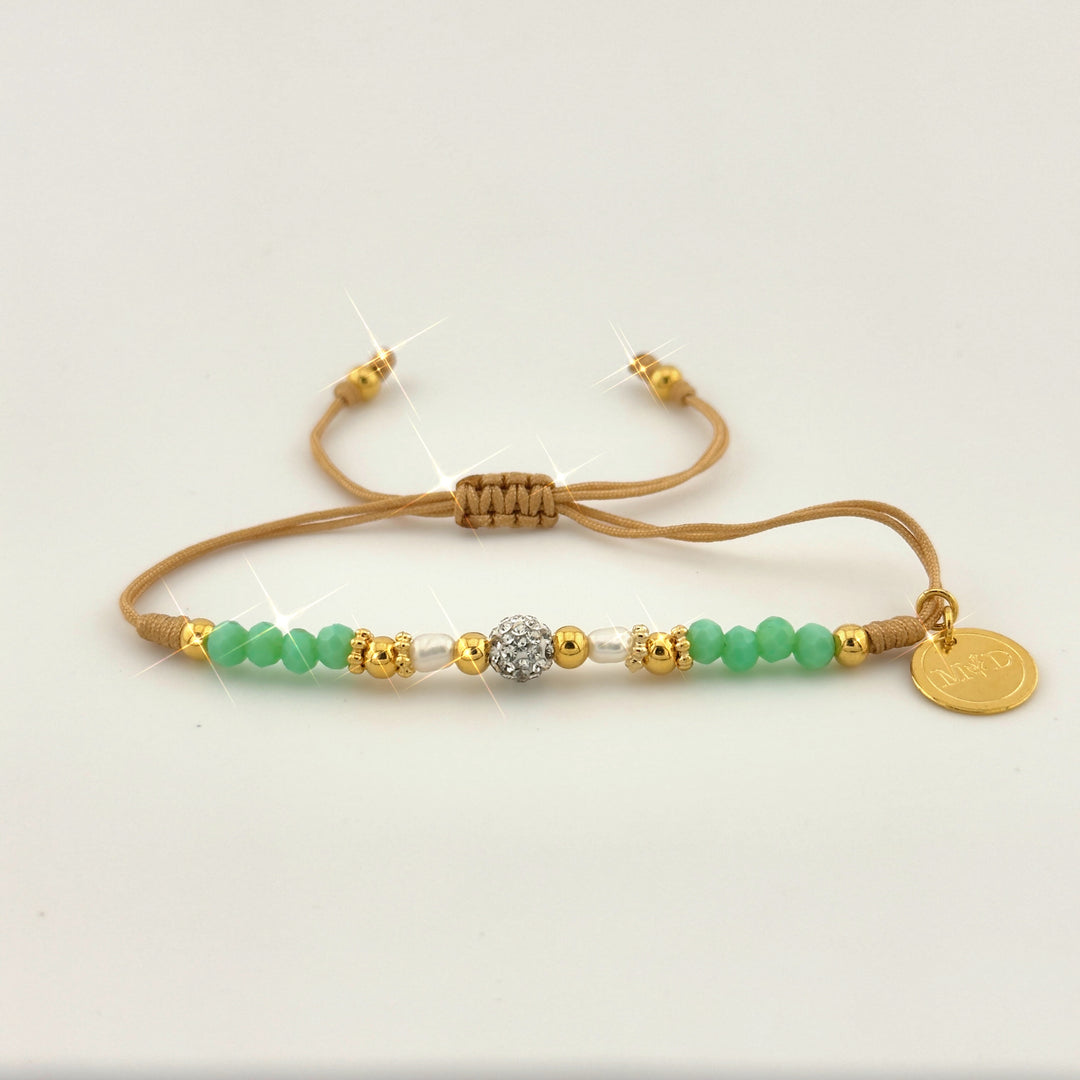 M&D Shiny Mint Crystal Bracelet