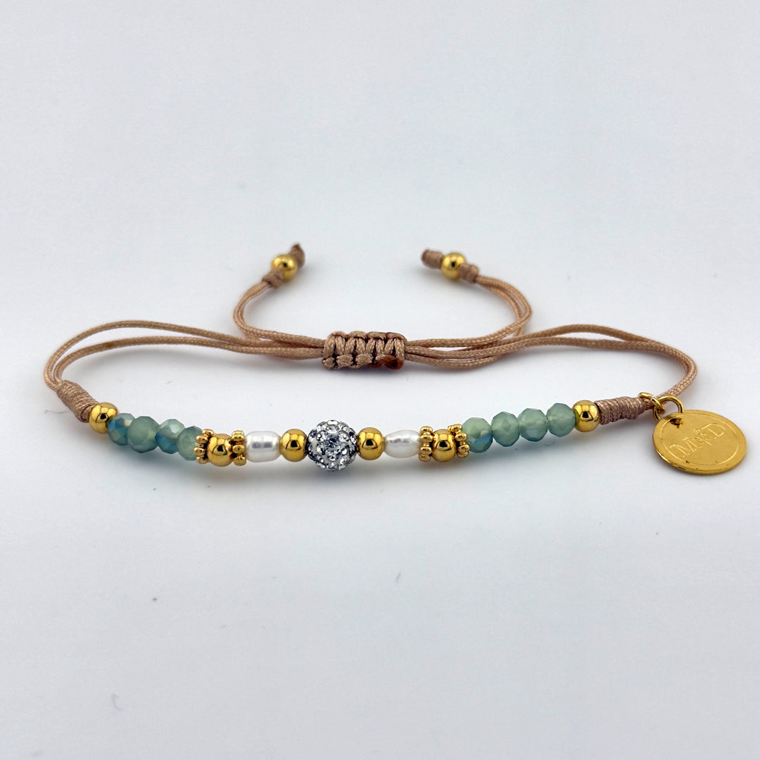 M&D Dusty Transparent Blue Crystal Bracelet