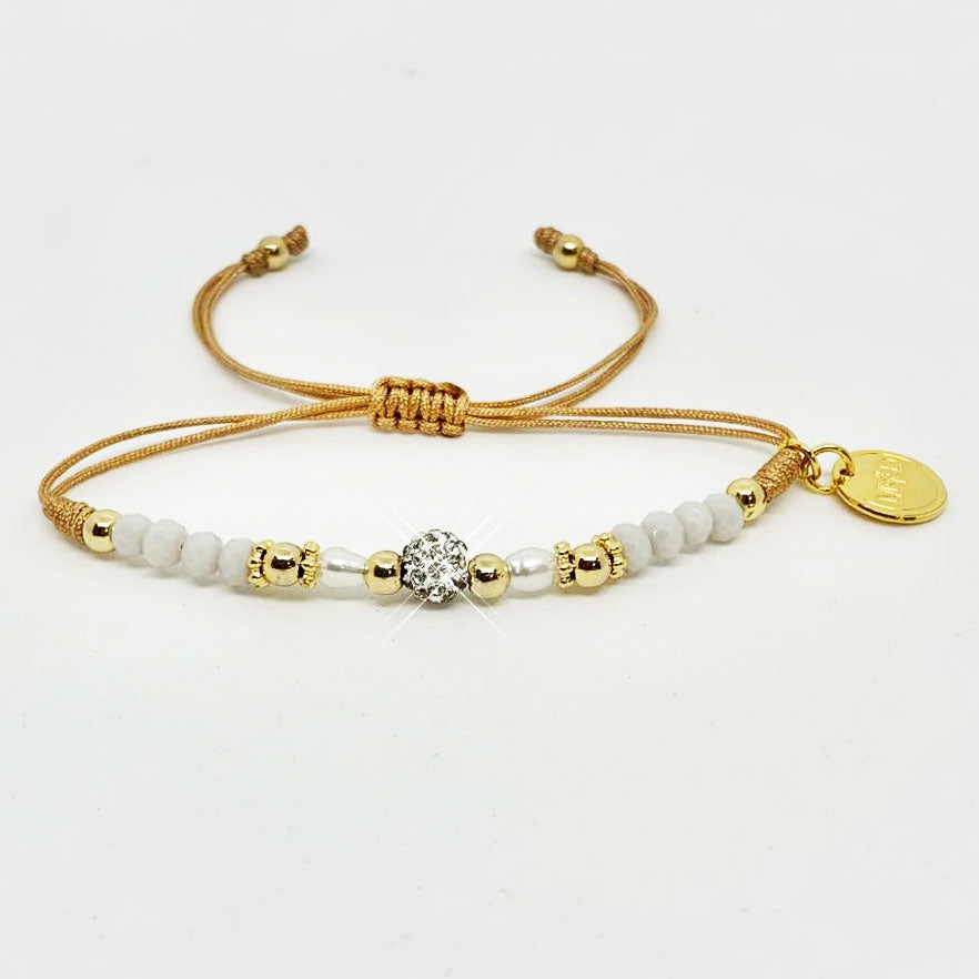M&D Crystal Grey Creme Bracelet