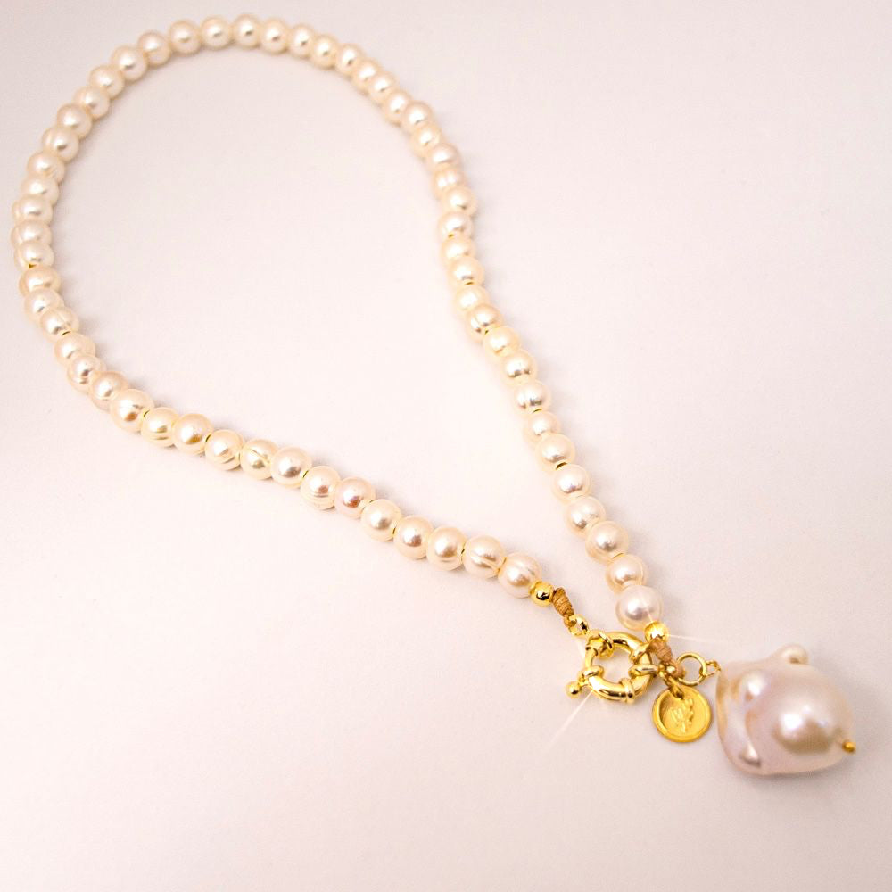 Necklace Fresh Water Pearl Trendy