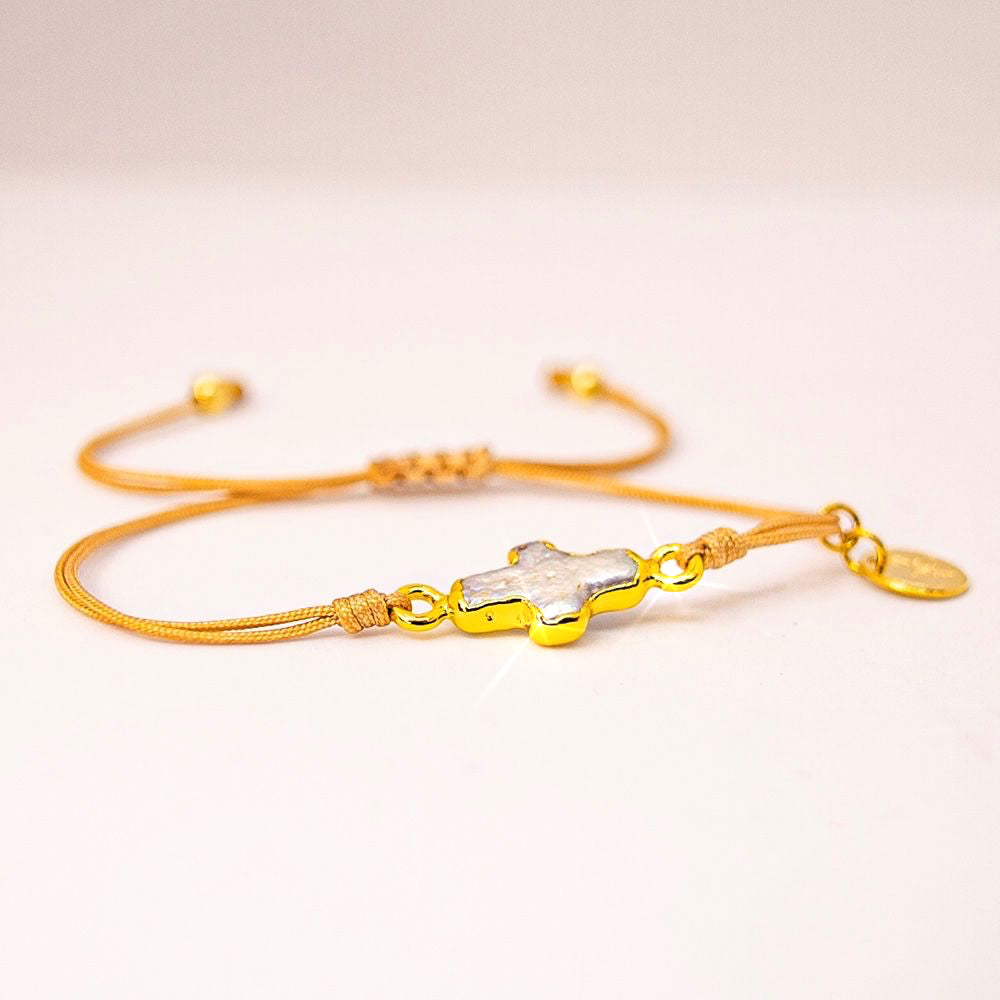 Bracelet Pearl Cross Bracelet