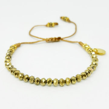 Friendship Metallic Gold Crystal Bracelet